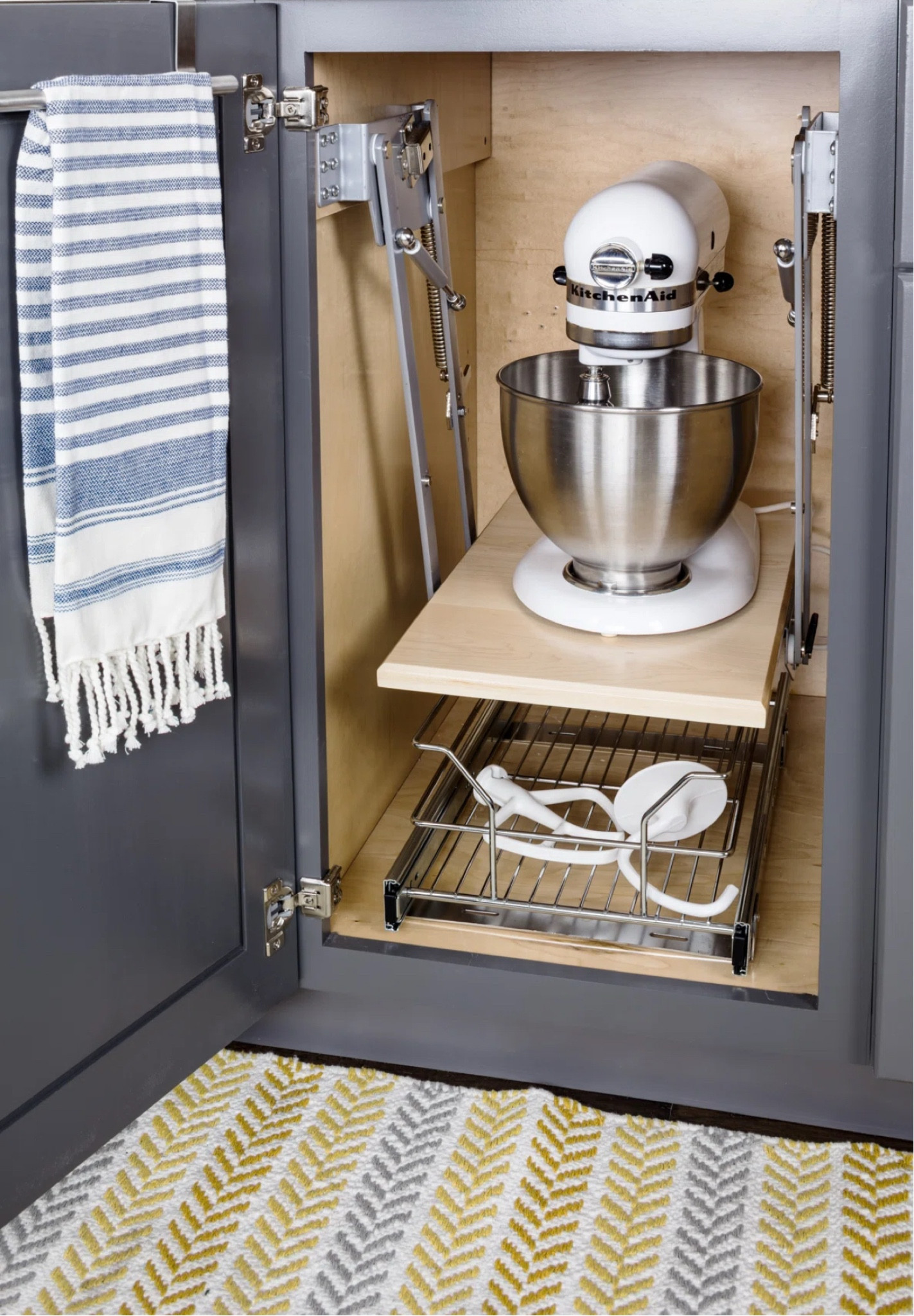 Organization at its finest! I just got my first Kitchen-aid mixer for my birthday and have been looking for storage options. I love this idea! 



#LTKStyleTip #LTKSaleAlert #LTKHome