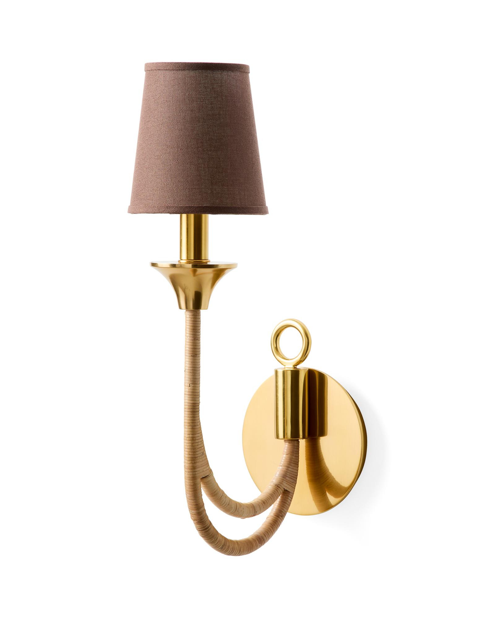 Carneros Rattan Single Sconce | Serena and Lily