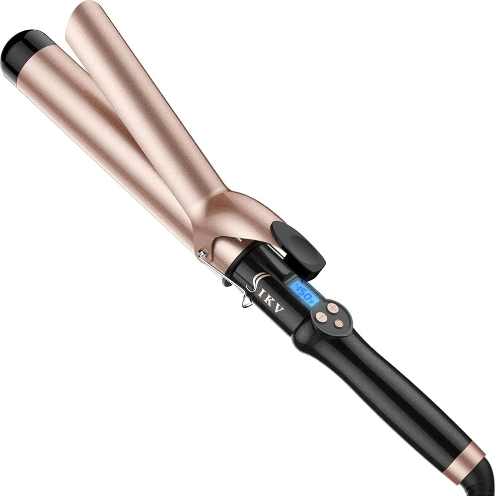 1 1/2 inch Extra Long Barrel Curling Iron, 1.5 Inch Large Barrel for Long Hair Ceramic Tourmaline | Amazon (US)