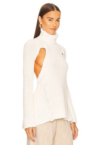 Cult Gaia Lapis Knit Sweater in Off White from Revolve.com | Revolve Clothing (Global)