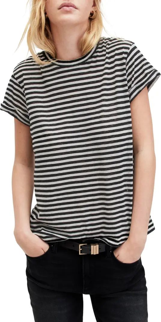 AllSaints Anna Stripe Cotton Blend T-Shirt | Nordstrom | Nordstrom