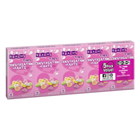 Brach s Valentine s Day Tiny Conversation Hearts Friendship Exchange 1 oz Boxes 5 ct | Walmart (US)