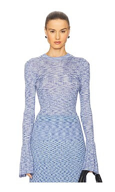 Zimmermann Mouline Long Sleeve Top in Blue Multi from Revolve.com | Revolve Clothing (Global)