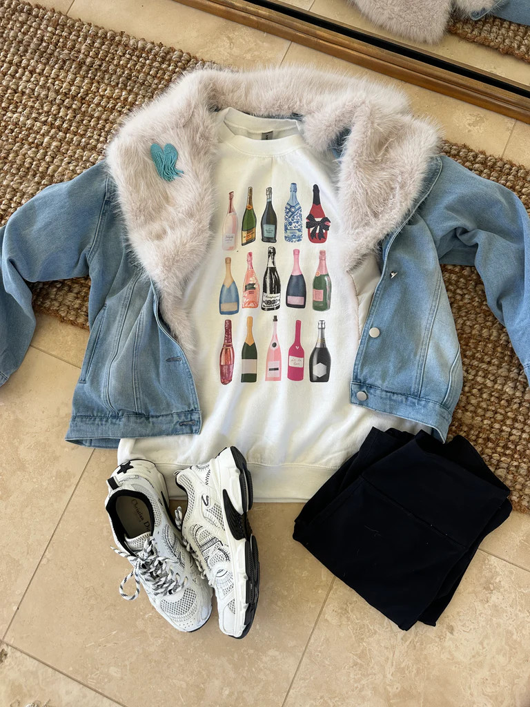 PRE ORDER!! Penny Faux Fur Denim Jacket | Glitzy Bella