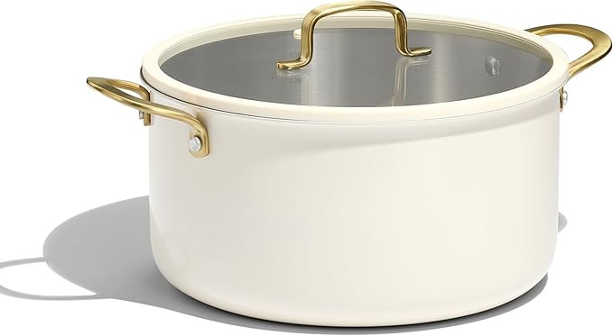 CAROTE 8QT Full Clad Tri Ply Stainless Steel Stock Pot with Lid, Kitchen Stockpot Soup Pot, Outer... | Amazon (US)