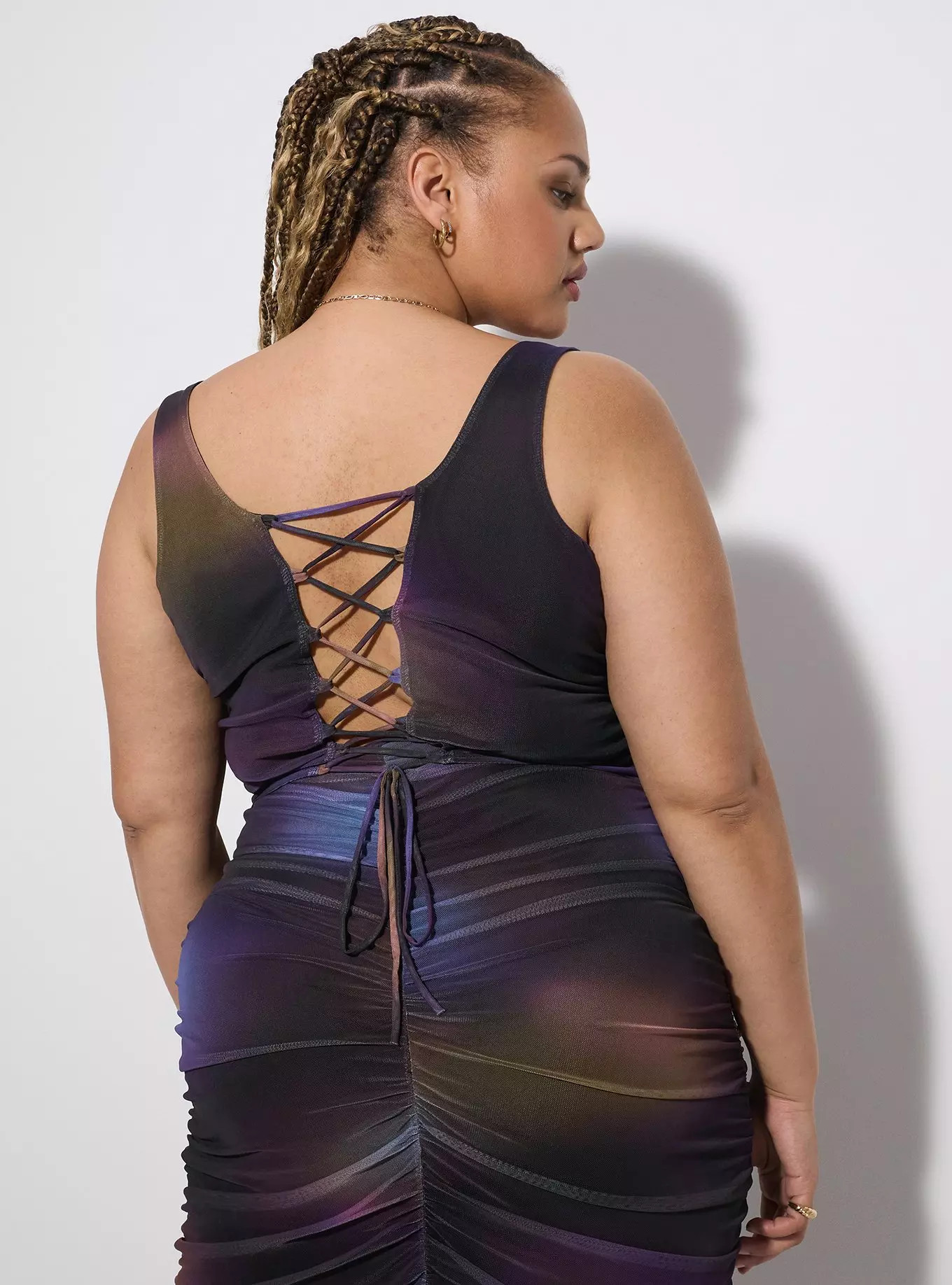 LoveSick Ruched Lace-Up Back Top | Torrid (US & Canada)