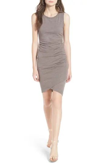 Women's Leith Ruched Body-Con Tank Dress, Size X-Small - Brown | Nordstrom