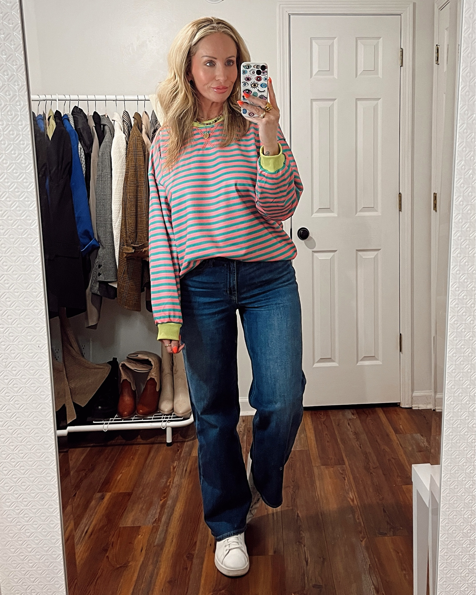 Love these striped color block sweatshirts from Amazon. 
.
.
.

#stripedsweatshirt #amazonfind #oldnavyjeans #midsizestyle #midsizeoutfits #casualootd 

#LTKover40 #LTKmidsize #LTKstyletip