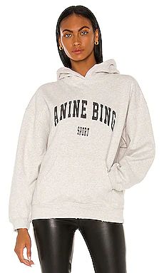 ANINE BING Sport Harvey Sweatshirt in Heather Grey from Revolve.com | Revolve Clothing (Global)