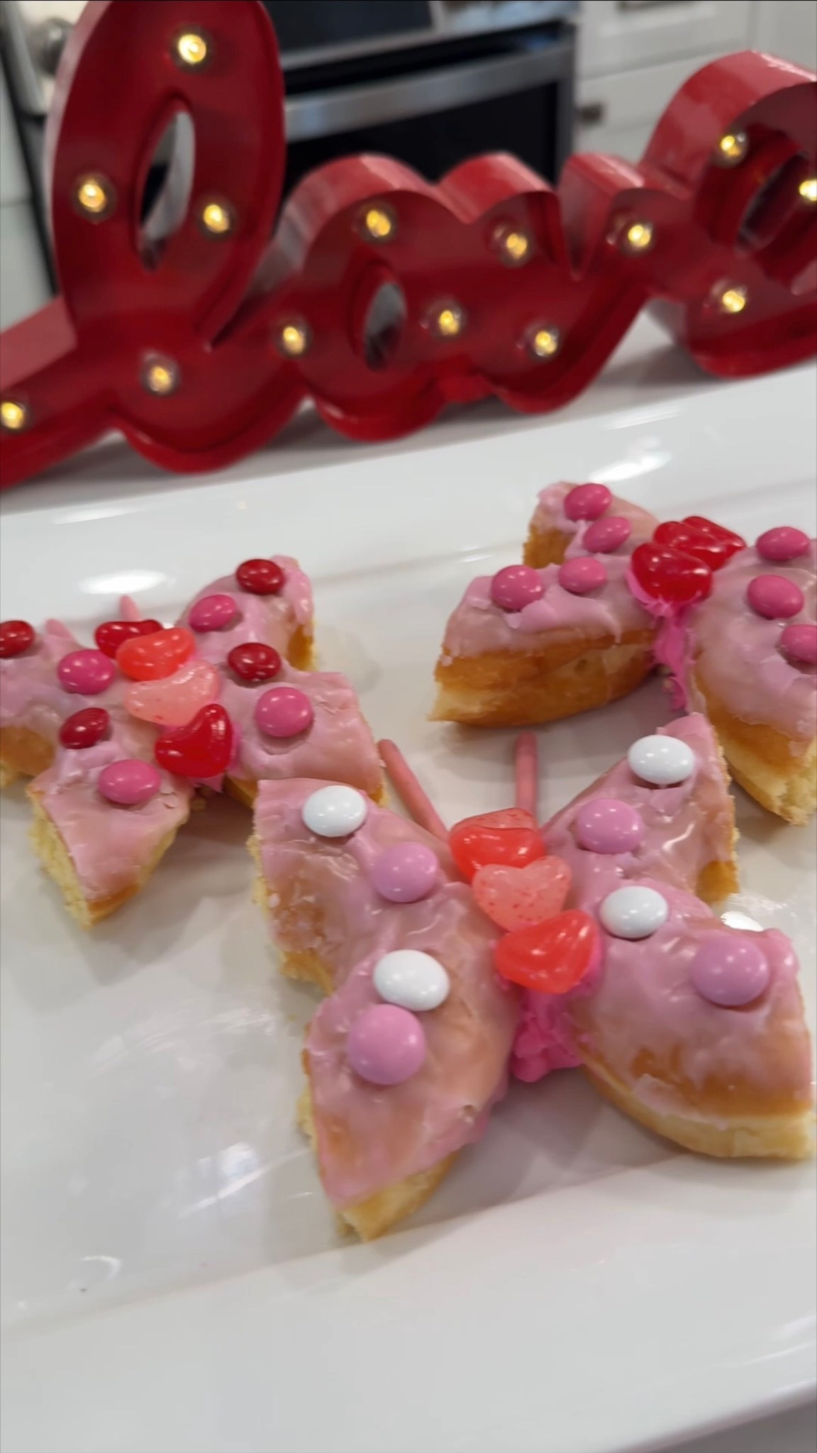 Store-bought donuts, but make them Valentine’s Day cute 🦋💘 This butterfly donut hack is such an easy win—slice, flip to create wings, frost to hold everything together, and decorate with candy for the sweetest little treat. Fun, festive, and perfect for Valentine’s breakfast, classroom parties, or a special after-school surprise!

Linked all the supplies to recreate these on my LTK ✨

#ValentinesDayTreats #ButterflyDonuts #EasyValentineDesserts #FunWithFood #KidsTreatIdeas #EasyDesserts #ValentinesFun #LTKFamily #LTKFood

#LTKfoodie #LTKSeasonal #LTKValentine