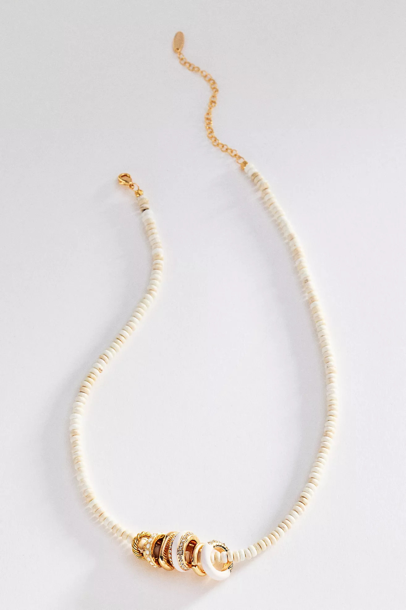 Linked Ring Beaded Necklace | Anthropologie (US)
