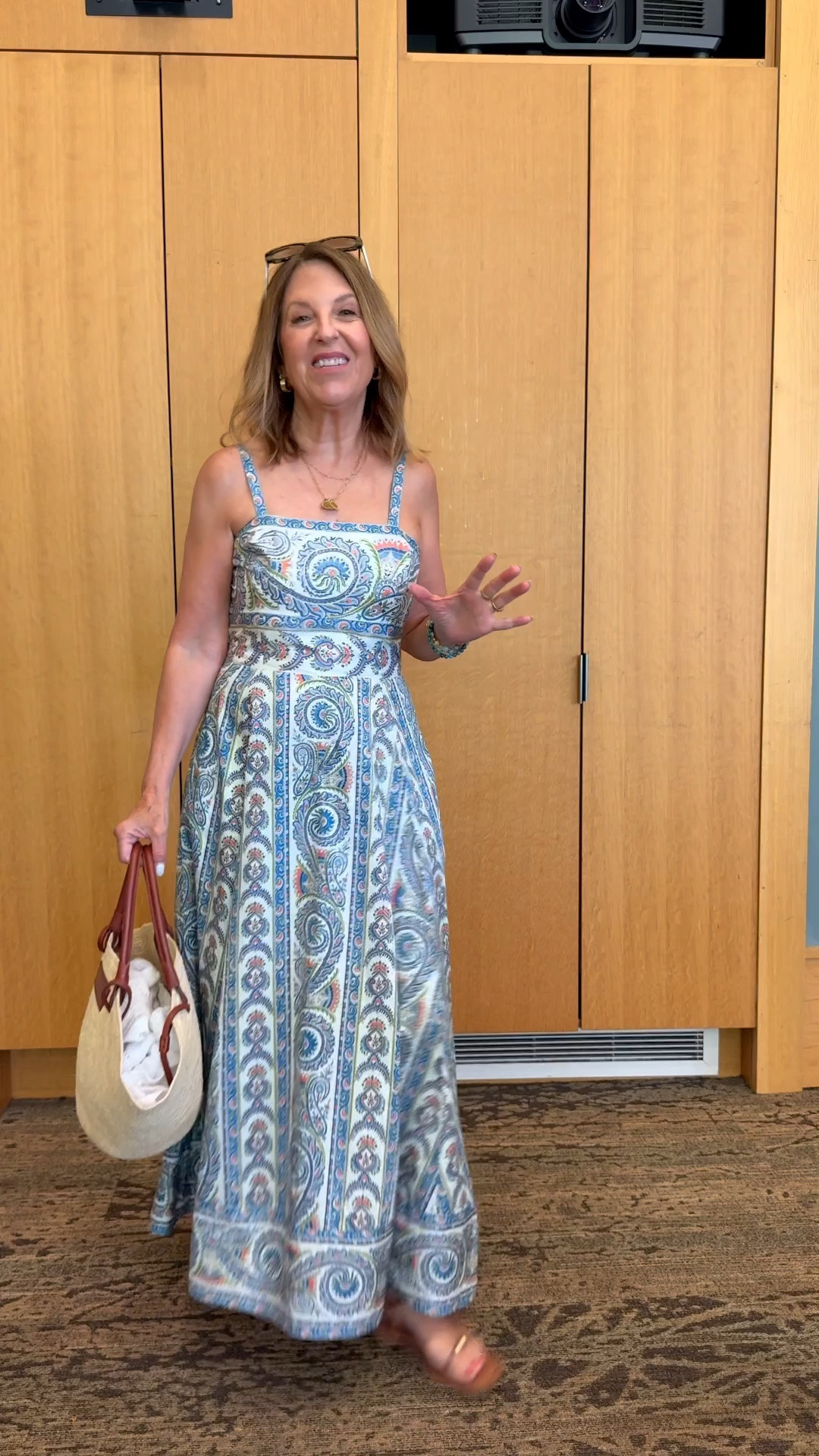 A beautiful Day in Seattle! I'm out for lunch with friends, and I’m wearing a HillHouse dress (runs small; size up), Amazon sandals, and a Sezane tote.

#LTKSeasonal #LTKootd #LTKOver40