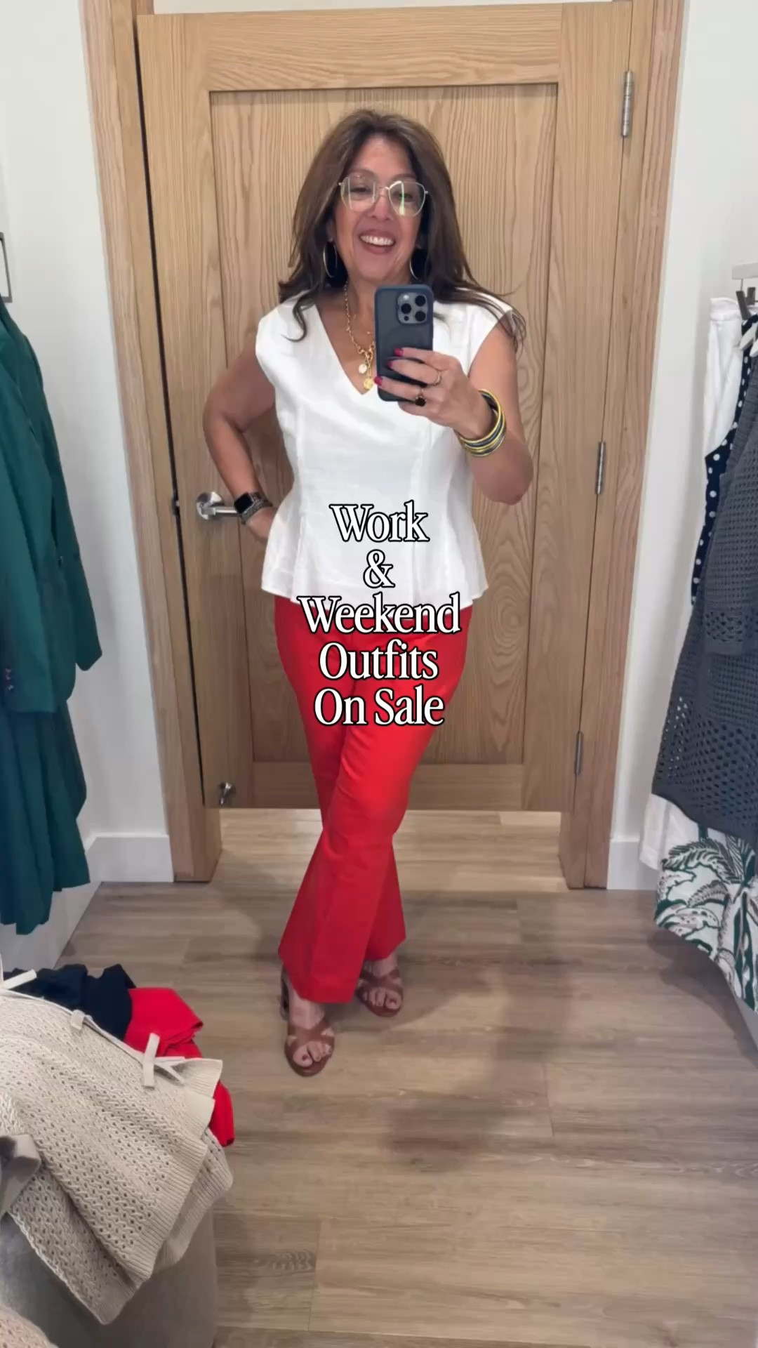 I went to return a pair of shoes and walked out with outfits for work and weekend. 
All 50% off 

I’m Elisa, a wardrobe stylist, founder of Turnkey Style, and author of The Style Advantage: I Say What HR Can’t. I work with one on one with professional women as well as leaders and corporate teams so they show up authentically, on brand, and with confidence. 
I’m also a mom of two grown boys, a wife, a post-menopausal woman in business, 5’4”, a size 12/14 on the bottom and L on top. 
I’ve been everything from a size 10–18+, which is why fit, function, and real life always come first.

#LTKootd #LTKWorkwear #LTKSaleAlert