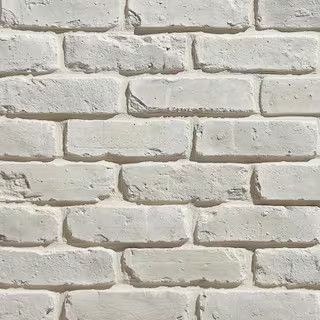 Old Chicago Blanc 8.20 in. x 2.50 in. Thin Brick 10.76 sq. ft. Flats Manufactured Stone Siding | The Home Depot