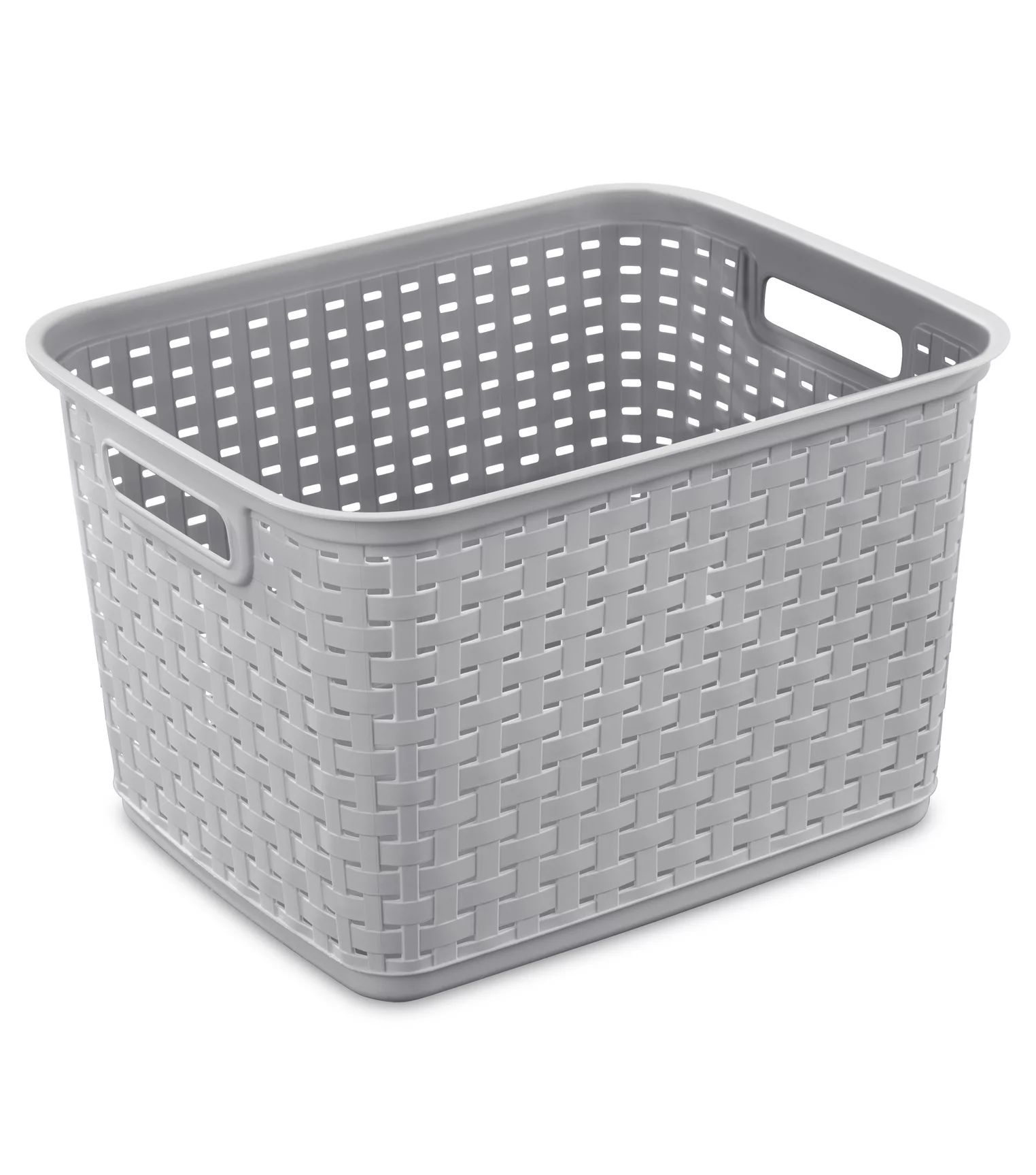 Sterilite Tall Weave Storage Basket-15"X12.25"9.375" Cement | Walmart (US)