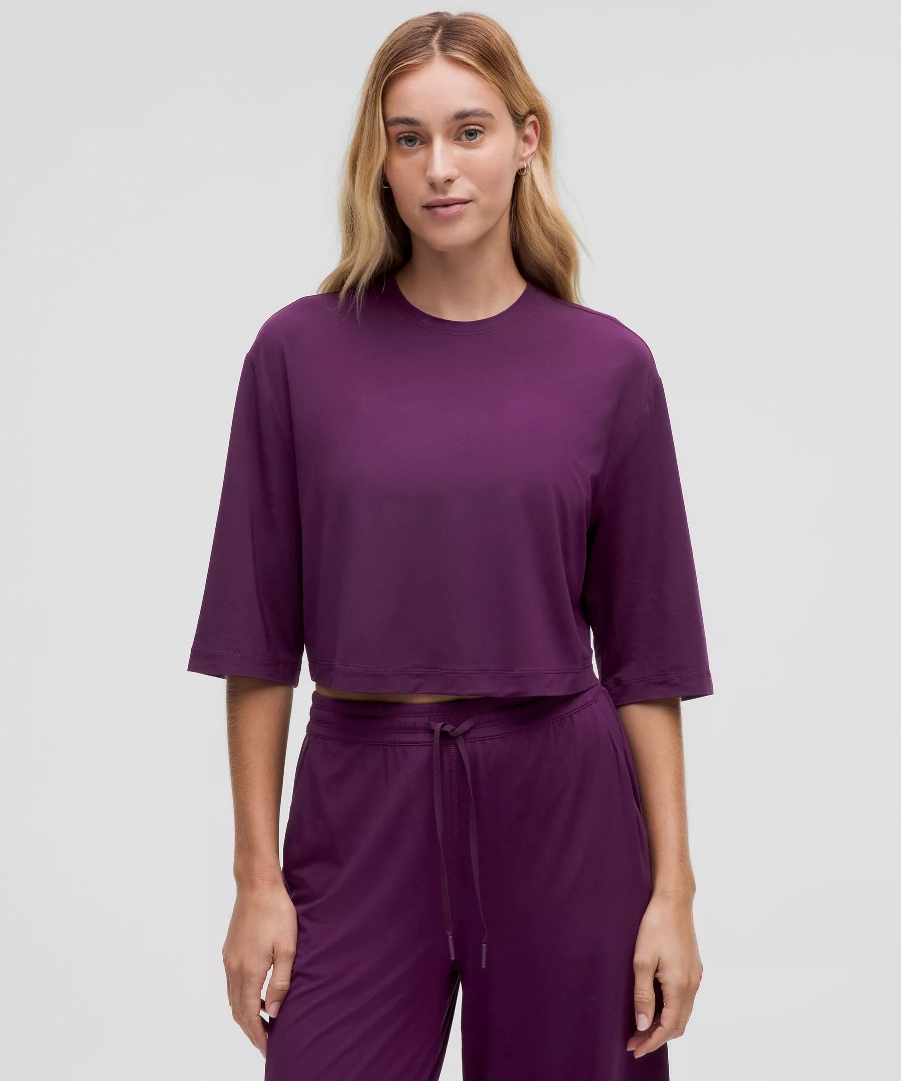 Modal Relaxed-Fit Cropped Short-Sleeve Shirt | Lululemon (US)