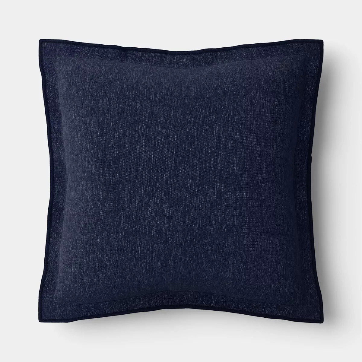 20"x20" Heathered Solid Double Flange Pillow Navy - Threshold™ | Target