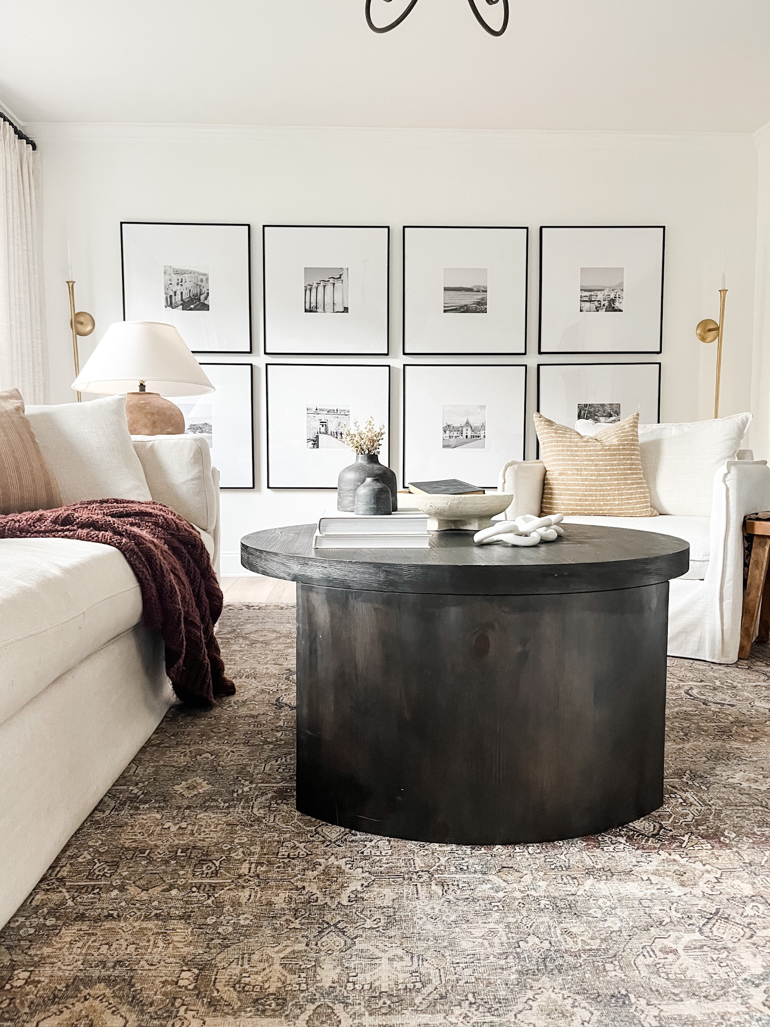 My coffee table is on sale! We LOVE this round coffee table. It comes in a light wood tone too.

#LTKhome