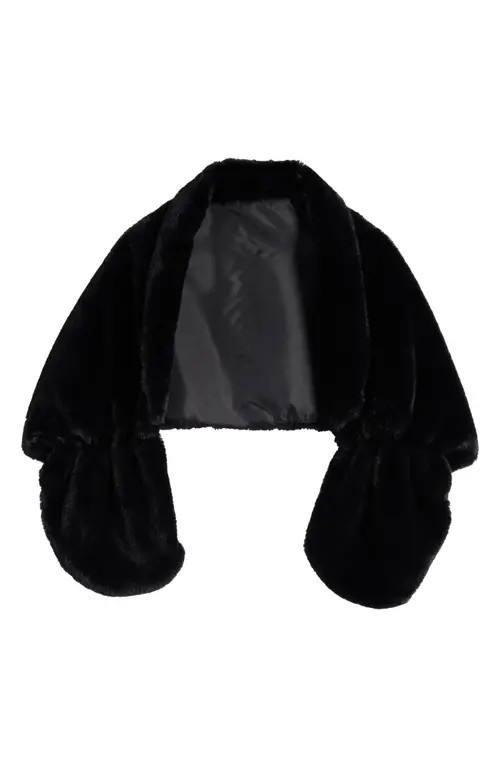 La Fiorentina Faux Fur Capelet in Black at Nordstrom | Nordstrom