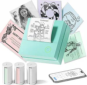 Sticker Printer, PM290 Mini Printer, Bluetooth Sticker Maker Machine with 3 Rolls Paper, Smart AI... | Amazon (US)