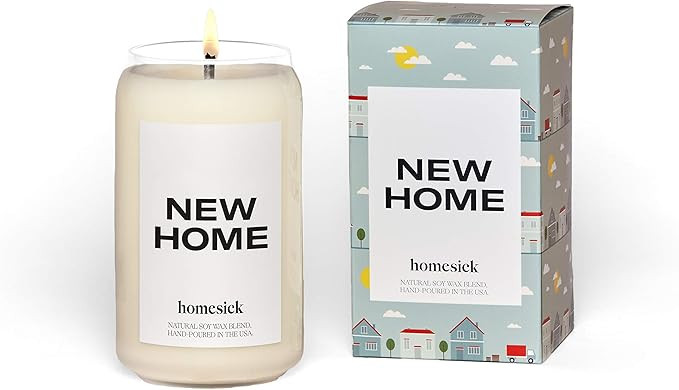 Homesick Premium Scented Candle, New Home - Scents of Jasmine, Cedarwood, 13.75 oz, 60-80 Hour Bu... | Amazon (US)