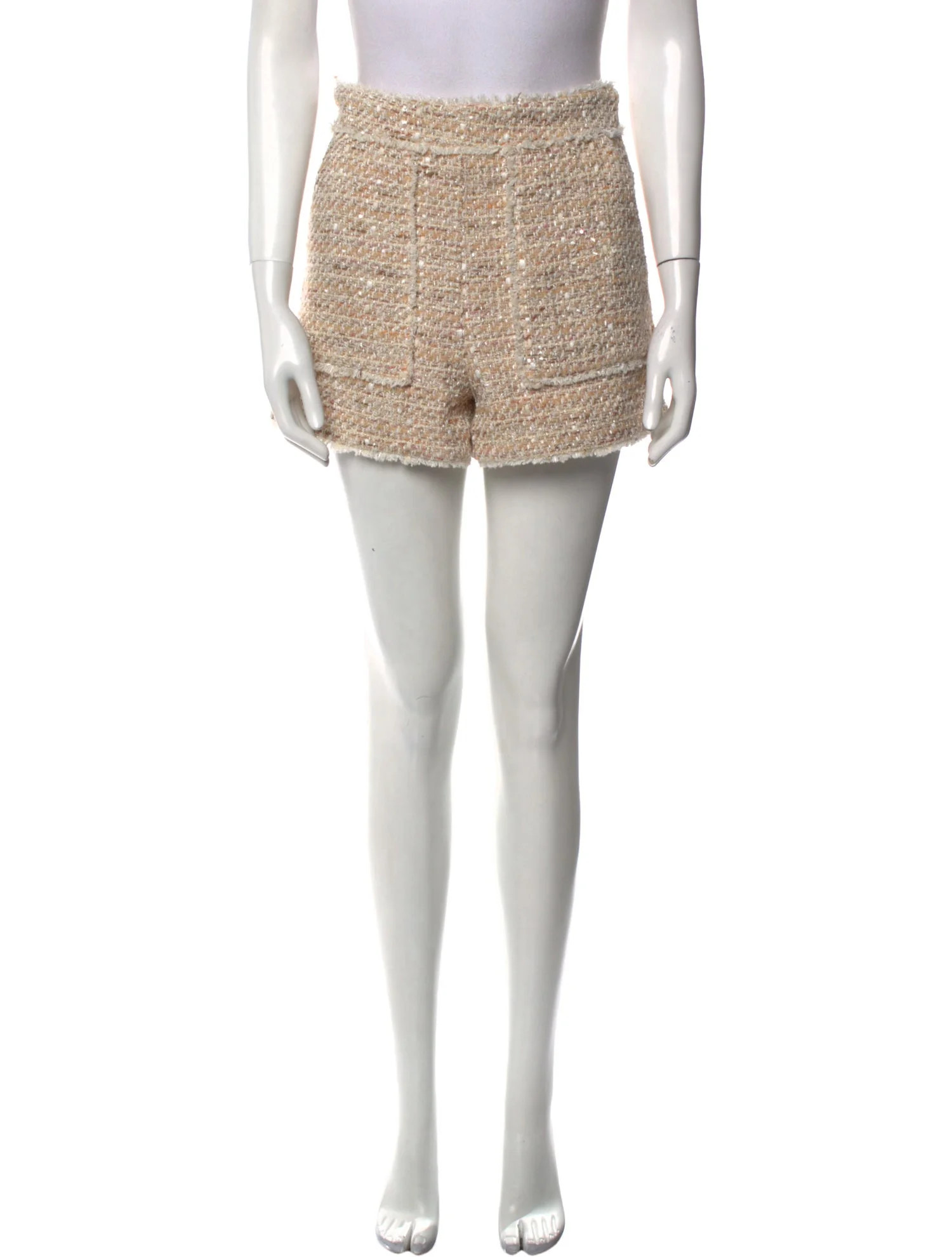 Tweed Pattern Mini Shorts | The RealReal