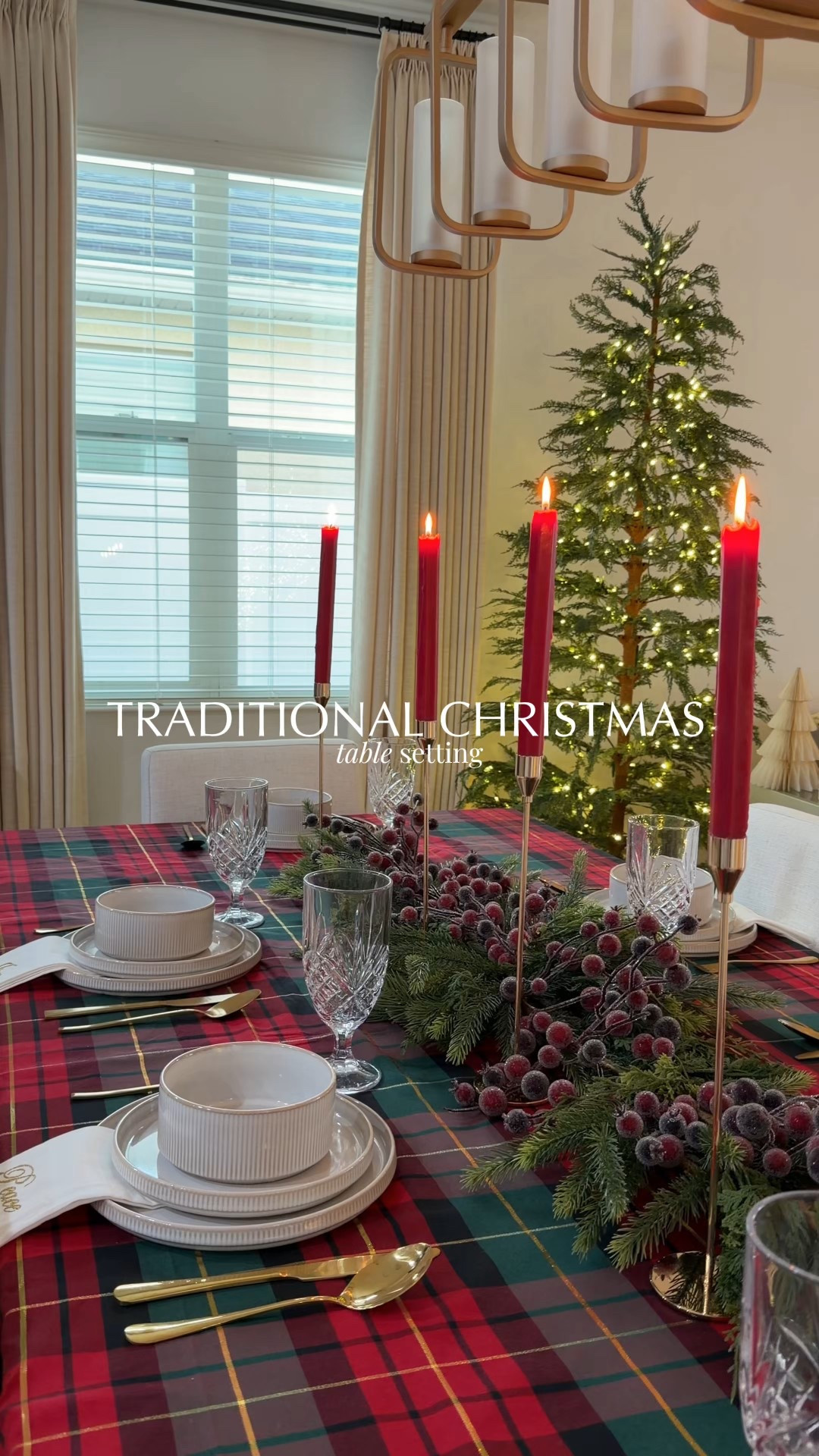 Christmas Tablescape 🎄This year I decided to go for a warm and traditional vibe for my Christmas dinner table 🎄🤍 Mostly everything I used is from @wayfair 

#LTKSeasonal #LTKHoliday #LTKHome