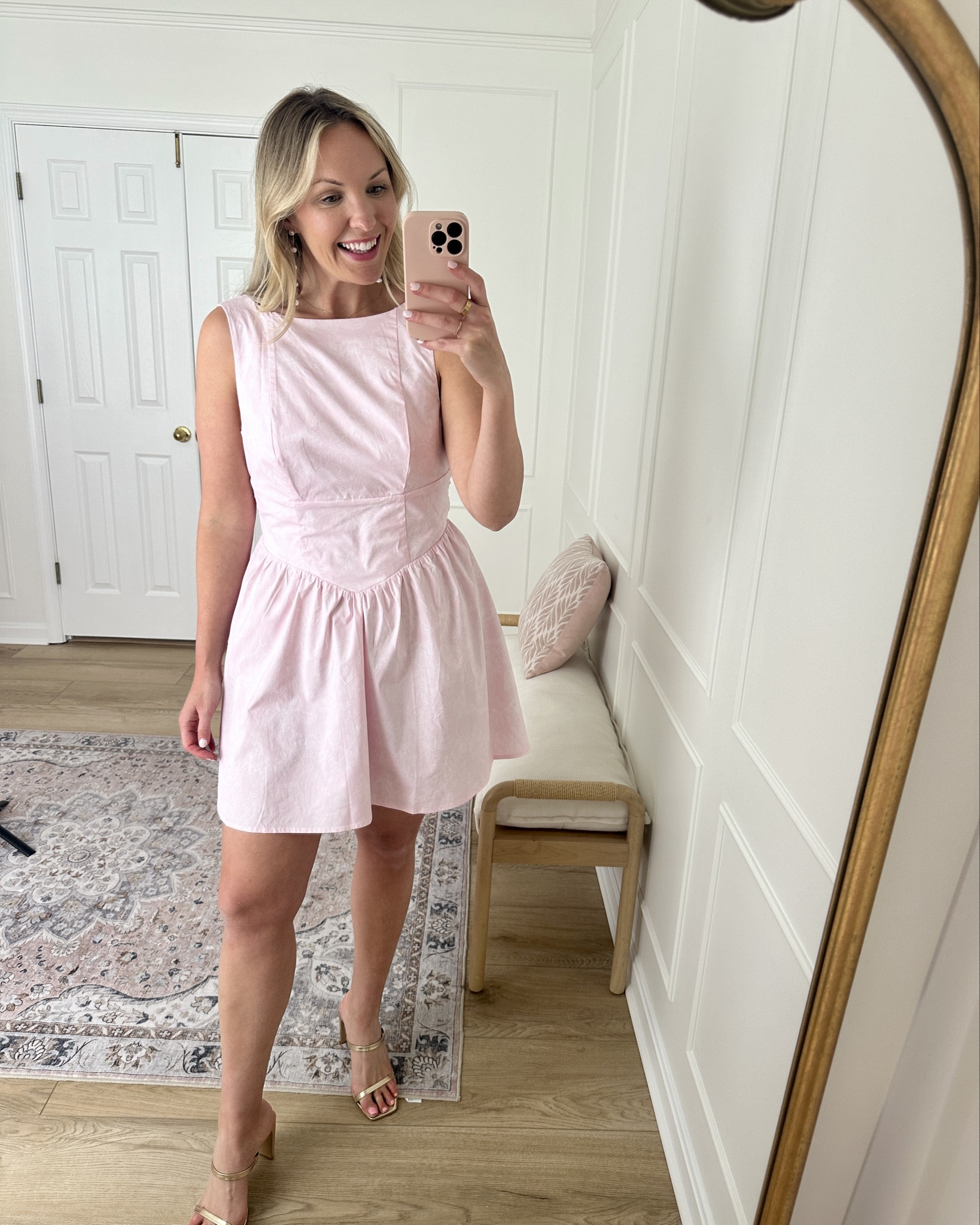 Cute mini dress but the back is open with a beautiful bow detail 💕 wearing a med 

#LTKStyleTip #LTKSeasonal #LTKFindsUnder50