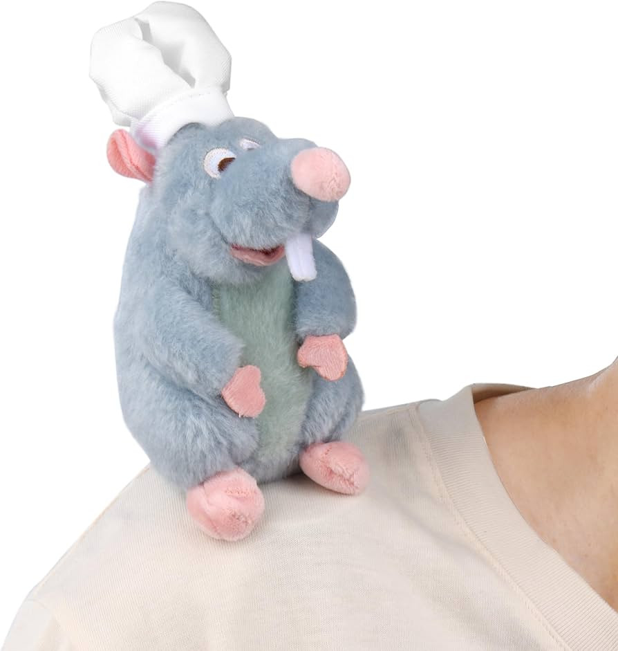 Rat Plush Toy Shoulder Riding Magnet Toy Remy Chef Pel 6 inch | Amazon (US)