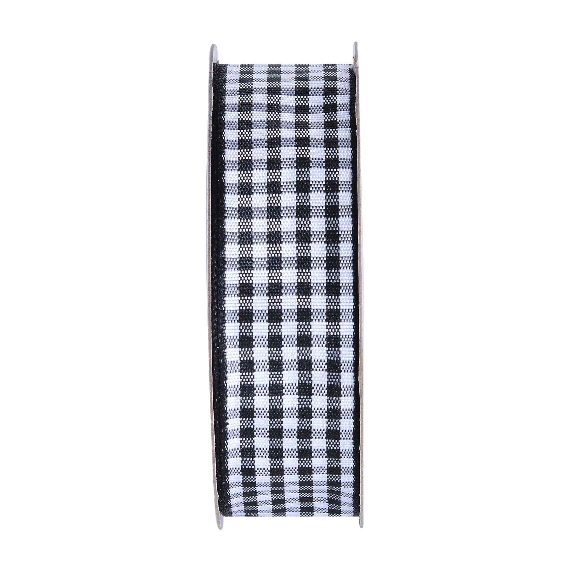 Gwen Studios 7/8" Black and White Gingham Check Ribbon, 3 Yards - Walmart.com | Walmart (US)