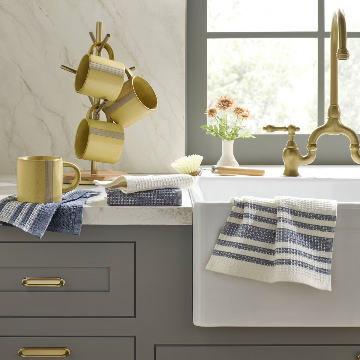 15oz Triple Stripe Stoneware Mug -  Hearth & Hand™ with Magnolia | Target