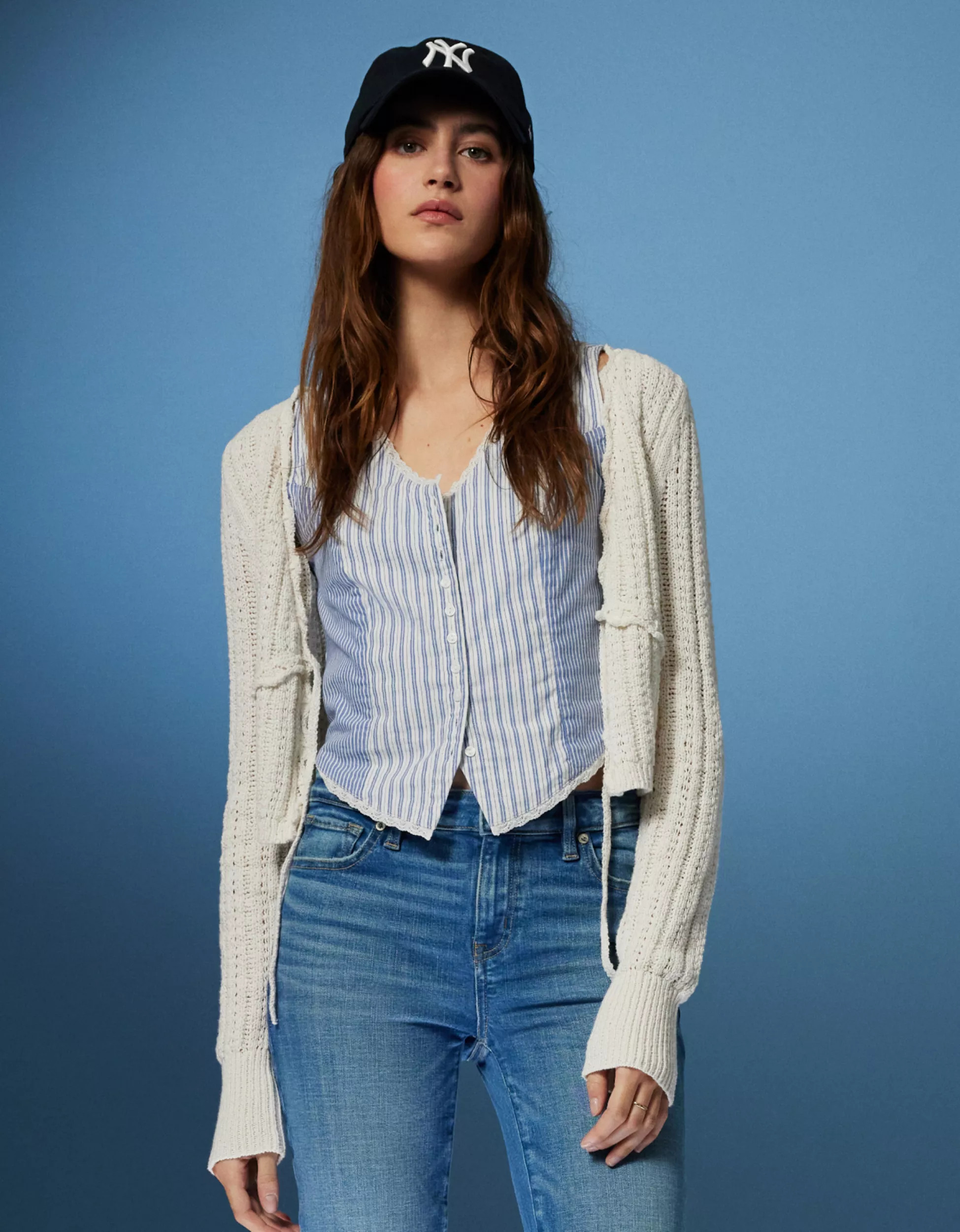 AE V-Neck Corset Tank Top | American Eagle Outfitters (US & CA)