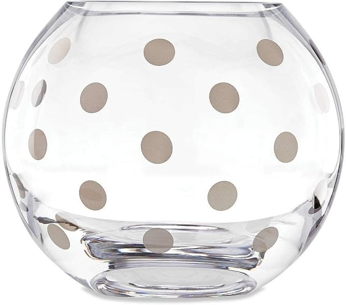 Kate Spade Pearl Place Platinum Rose Bowl, 4.05 LB, Clear | Amazon (US)
