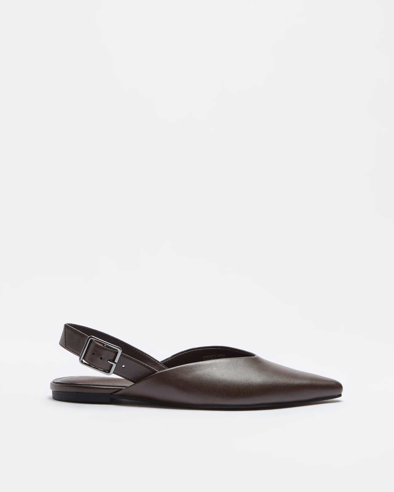 Womens Pointed Sling Back Flat - Bora - Chocolate | Target AU