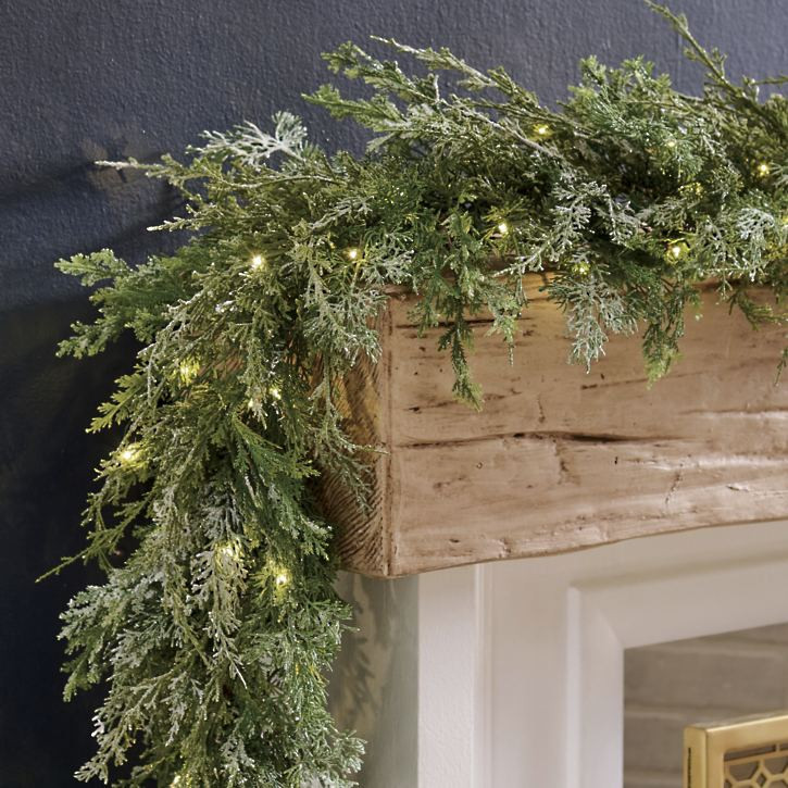 Glistening Christmas Cordless Garland | Grandin Road | Grandin Road