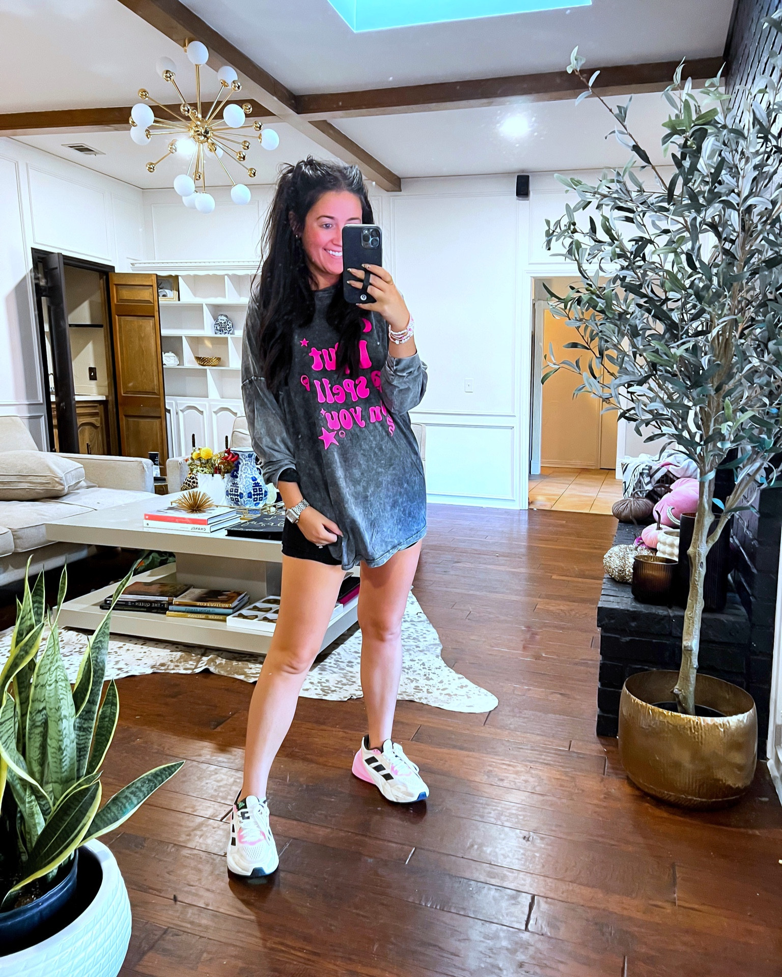 Tee // XL
Shorts // small

Halloween, weekend, graphic tee, oversized, retro, biker shorts, active 

#LTKHalloween #LTKshoecrush #LTKSeasonal