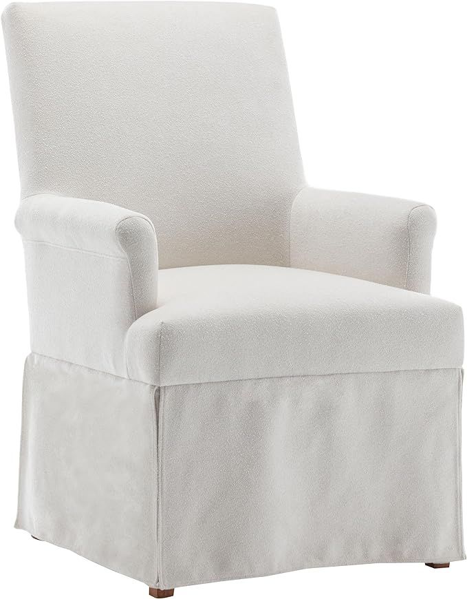 Wovenbyrd Classic Covered Dining Arm Chair, Cream Boucle Performance Fabric | Amazon (US)