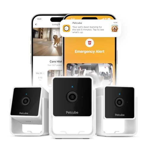 Petcube Cam The Pack of 3 | Indoor Wi-Fi Pet Security Camera with Phone App, 2-Way Audio and Video, Night Vision, 1080p HD Video and Smart Alerts | Amazon (US)