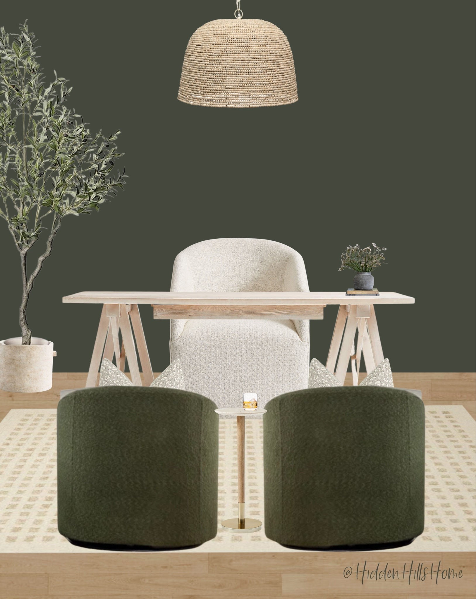 Home office decor ideas with dark green walls! This office desk is on clearance! Home office mood board, home office inspiration #homeoffice

#LTKSaleAlert #LTKHome #LTKSeasonal
