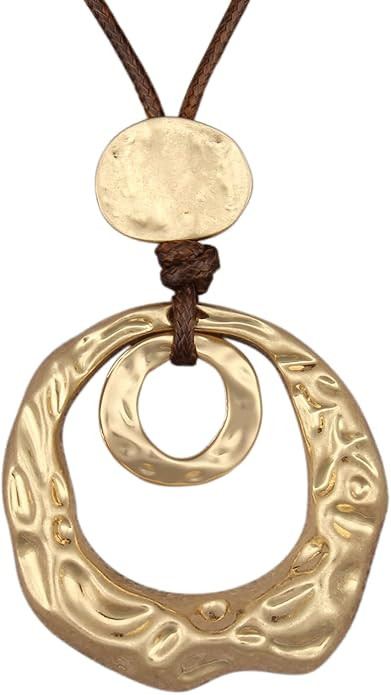 Chunky Necklace for Women Boho Pendant Necklace Statement Western Choker Necklaces for Women Vint... | Amazon (US)