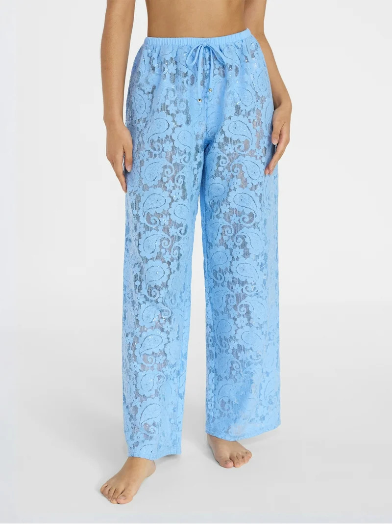 No Boundaries Lace Pants Swim Coverup, Women’s XXS-XXL | Walmart (US)