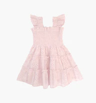 The Tiny Ellie Nap Dress - Pink Broderie Voile | Hill House Home US