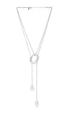 petit moments Solar Lariat Necklace in Silver from Revolve.com | Revolve Clothing (Global)