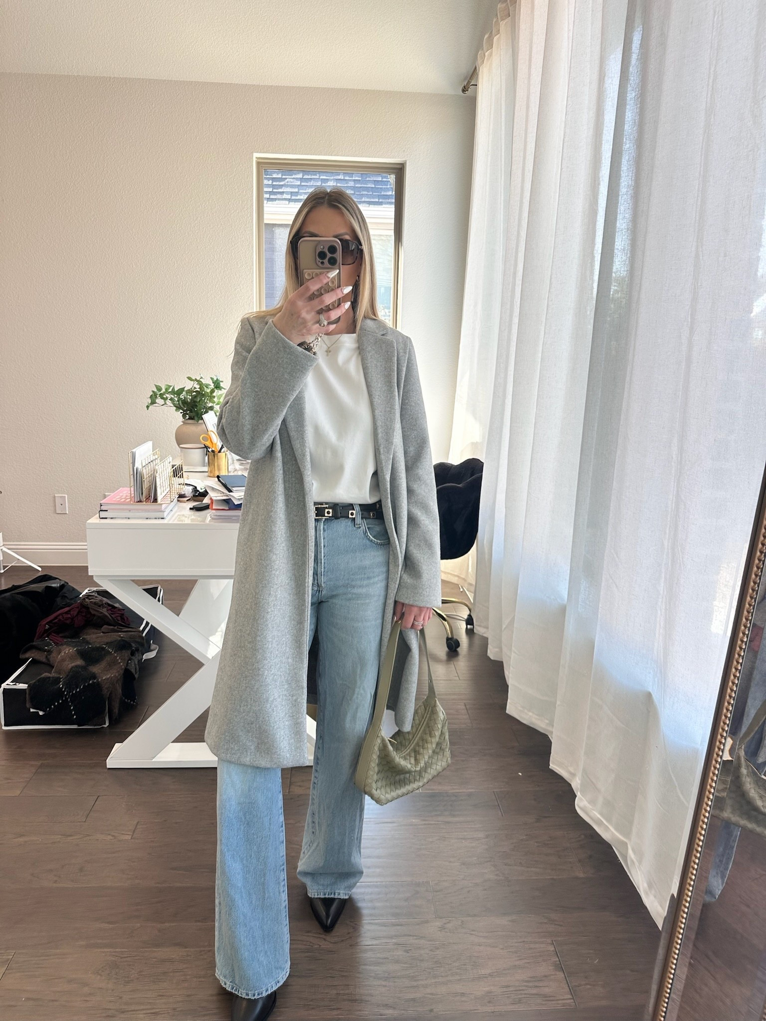 Polished neutrals will always be my go-to formula when we want to look put together without overthinking it.

This outfit mixes timeless staples with affordable finds — my long tailored Zara wool coat layered over a soft Artisan white tee, relaxed Citizens wide-leg jeans for that flattering length, and sleek Amazon pointed-toe boots + belt bag to keep it elevated but practical.

It’s one of those everyday looks that works for errands, meetings, or coffee — simple pieces, clean lines, and small details that make everything feel luxe.

Easy. Classic. Elevated.

#ltkstyle #over40style #everydayelevated #affordablefashion #highlowstyle

#LTKootd #LTKdayinmylife #LTKSeasonal