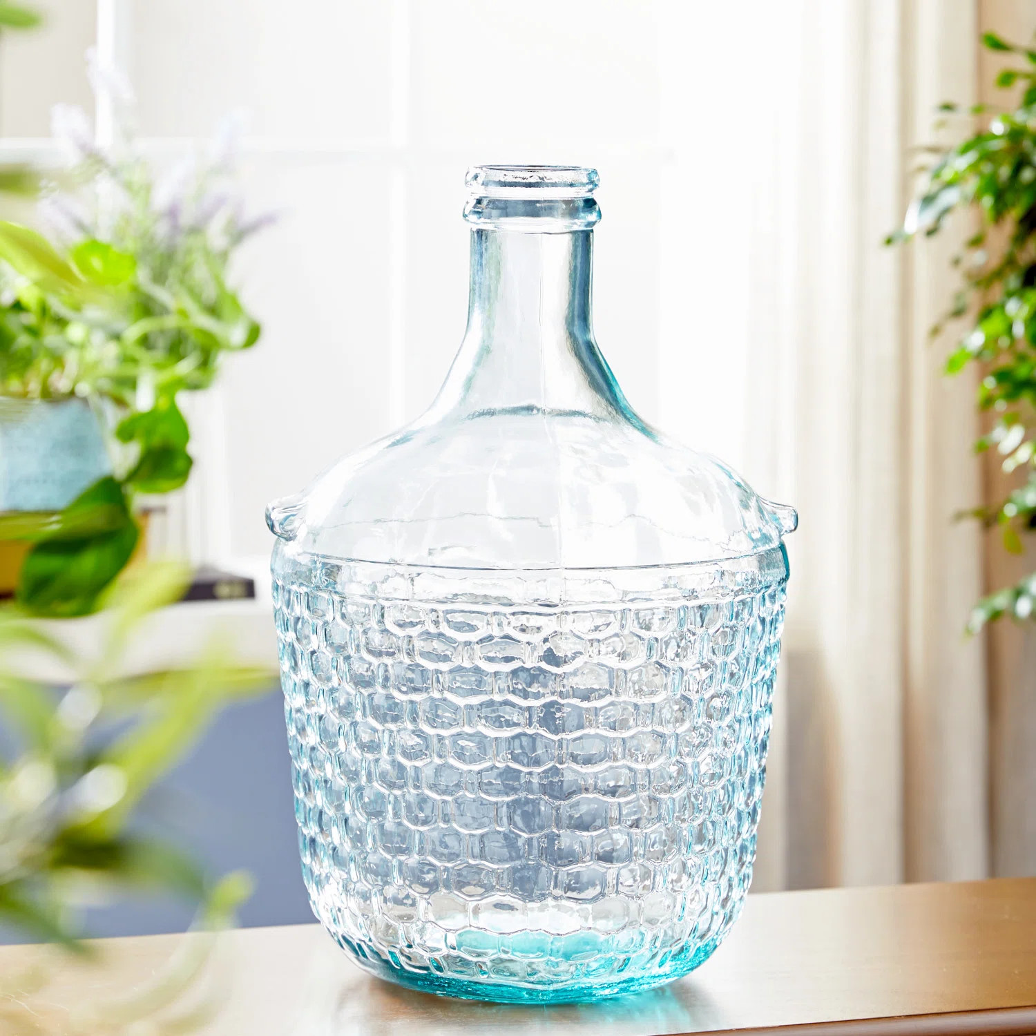 Siebert Recycled Glass Spanish Bottle Decorative Vase with Bubble Texture | Wayfair North America