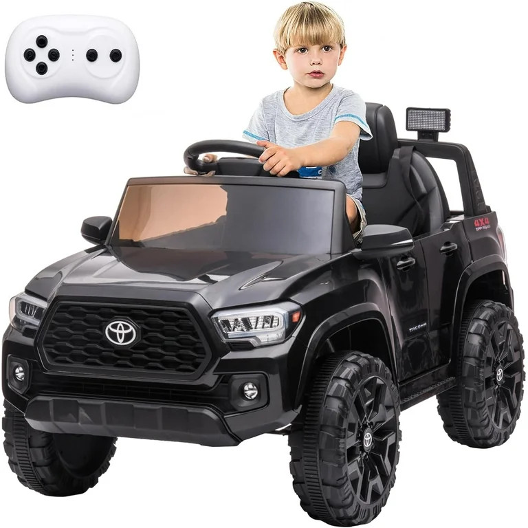 12V Licensed Toyota Tacoma Electric Car with Remote Control, Spring Suspension, Safety Belt, 2-Sp... | Walmart (US)