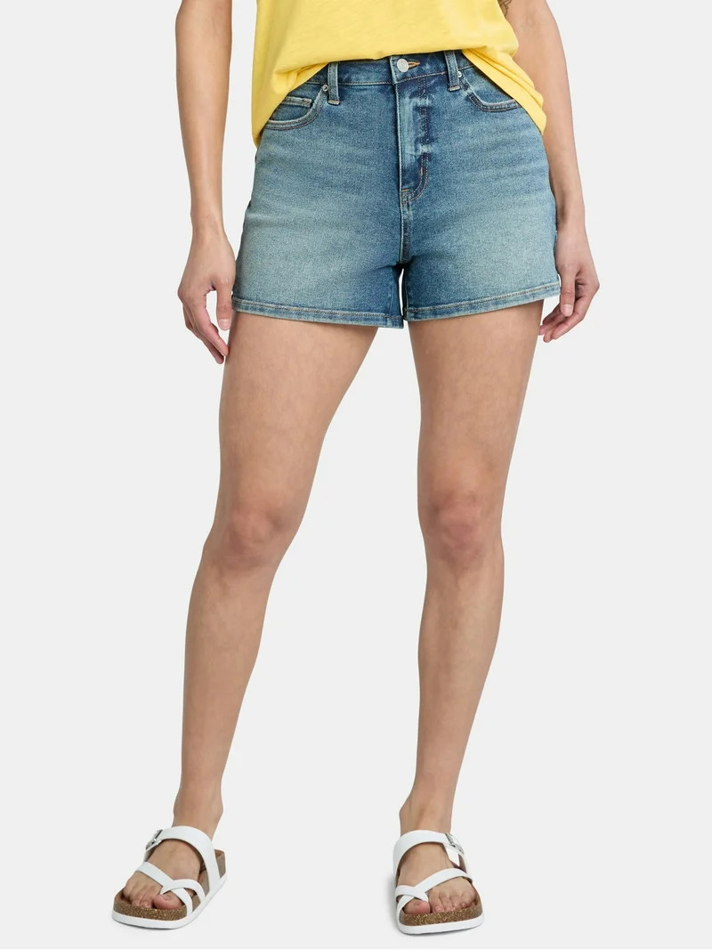 Time and Tru Women's High Rise Carpenter Shorts, 4"Inseam, Sizes 2-20 | Walmart (US)