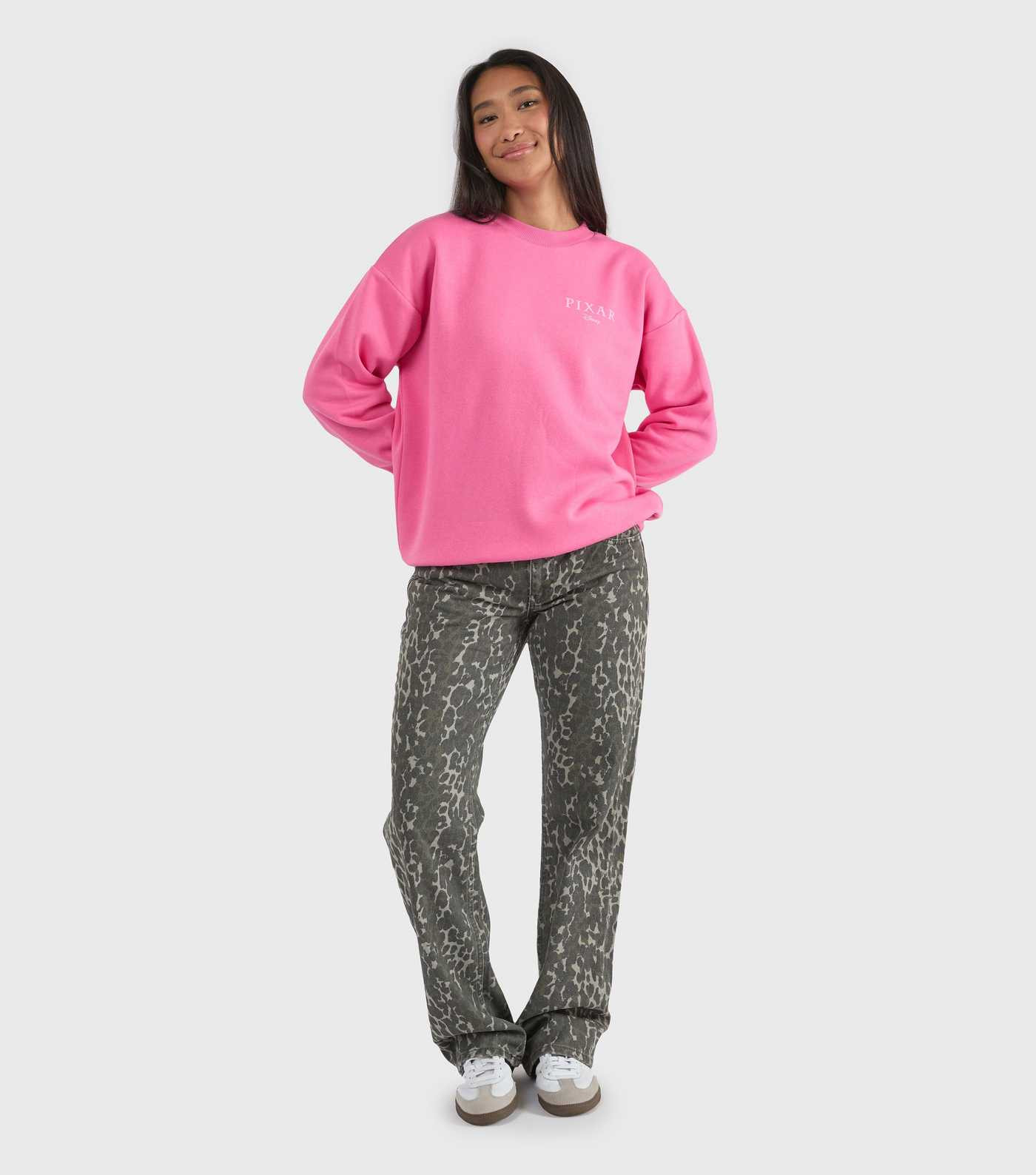 Custard Light Pink Disney Pixar Printed Sweatshirt | New Look | New Look (UK)