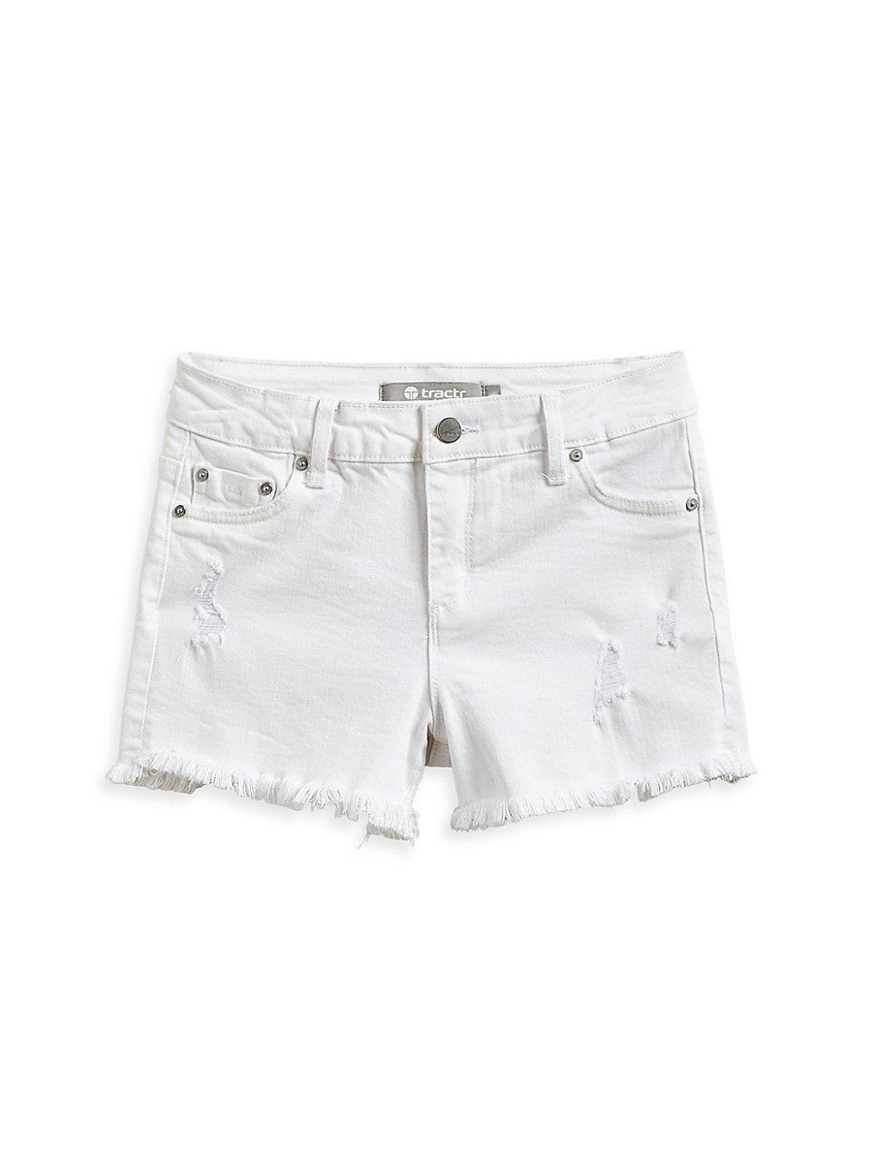 Little Girl's & Girl's Brittany Distressed Jean Shorts - White - Size 14 | Saks Fifth Avenue