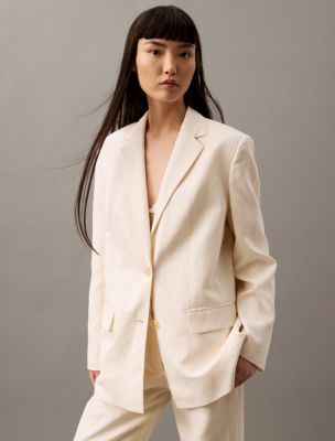 Linen Blend Blazer | Calvin Klein | Calvin Klein (US)